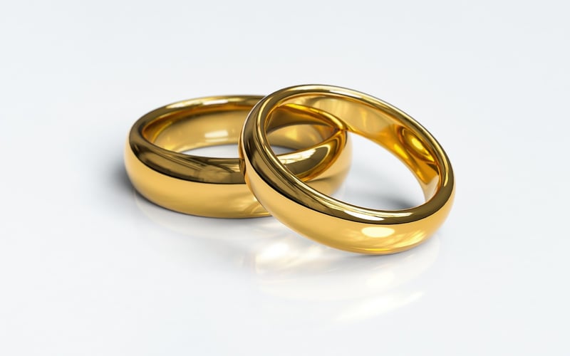 Couple exchanging vows
